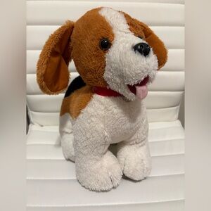 Build A Bear Spotted Puppy Dog 11.5” x 10” Tan Brown, Black and White BAB